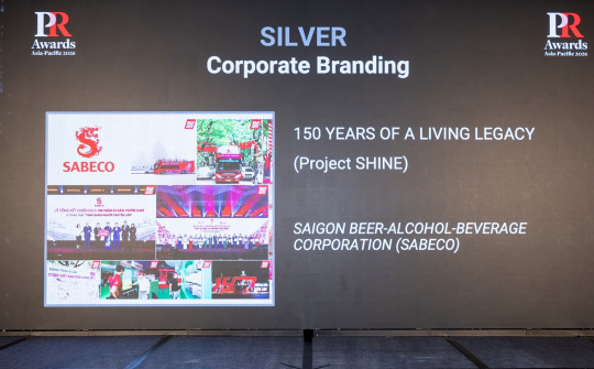 Chiến dịch “150 năm Di Sản Vươn Cao” của SABECO giành giải Bạc tại PR Awards Asia Pacific 2026
