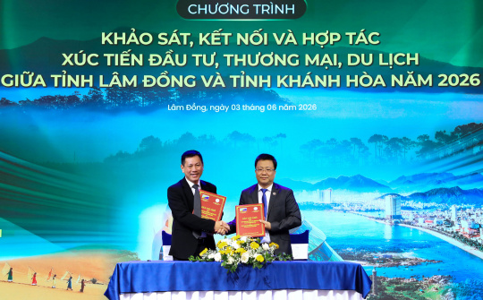 Lâm Đồng và Khánh Hòa hợp tác xúc tiến đầu tư, thương mại và du lịch