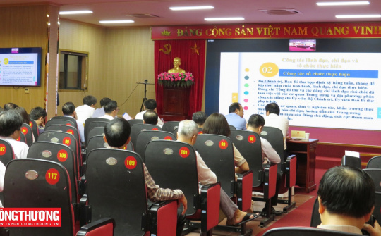 Đảng ủy Bộ Công Thương tham dự Hội nghị toàn quốc sơ kết 1 năm vận hành mô hình chính quyền 3 cấp