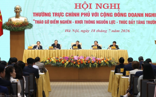 Thường trực Chính phủ đối thoại với cộng đồng doanh nghiệp, tháo gỡ các điểm nghẽn để thúc đẩy tăng trưởng