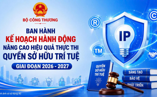 Bộ Công Thương ban hành Kế hoạch hành động nâng cao hiệu quả thực thi quyền sở hữu trí tuệ giai đoạn 2026 - 2027