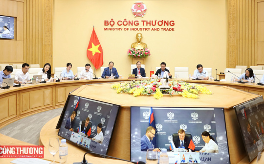 Thứ trưởng Nguyễn Hoàng Long làm việc trực tuyến với Bộ Năng lượng Liên bang Nga