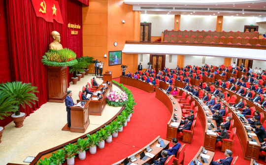 Thông cáo báo chí về ngày làm việc thứ hai Hội nghị Trung ương 3 khoá XIV