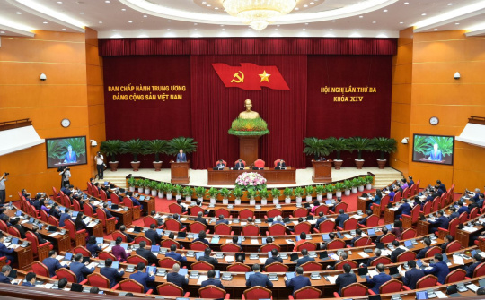 Thông cáo báo chí về ngày làm việc thứ ba Hội nghị Trung ương 3 khóa XIV