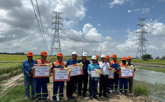 Chủ tịch HĐQT Trường Sơn (TSA) động viên cán bộ nhân viên đẩy nhanh tiến độ Dự án đường dây 110kV Châu Đốc – Cái Dầu