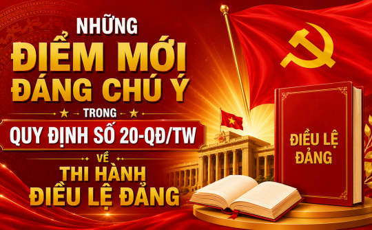 [Infographic] Những điểm mới đáng chú ý trong Quy định số 20-QĐ/TW về thi hành Điều lệ Đảng