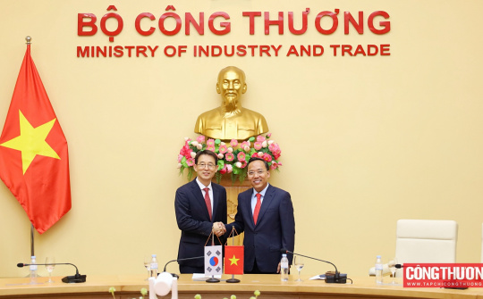 Thứ trưởng Nguyễn Hoàng Long làm việc với Thứ trưởng Bộ Thương mại, Công nghiệp và Tài nguyên Hàn Quốc về hợp tác năng lượng hạt nhân