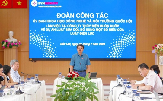 Đoàn công tác của Quốc hội khảo sát thực tế tại Công ty Thủy điện Buôn Kuốp