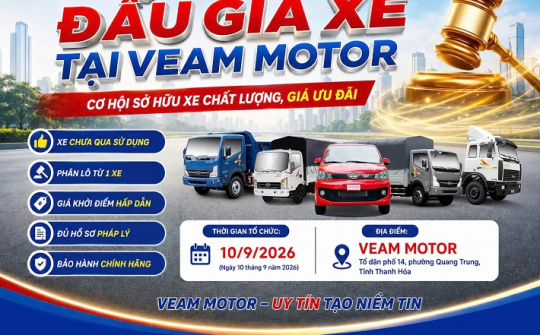 VEAM MOTOR đẩy mạnh đấu giá xe tồn kho, khơi thông nguồn lực cho sản xuất và kinh doanh