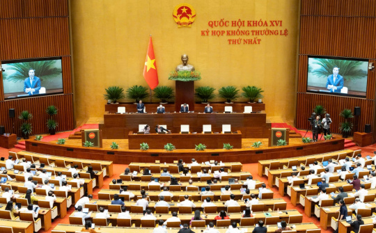 Thông cáo báo chí số 16, Kỳ họp không thường lệ thứ Nhất, Quốc hội khóa XVI