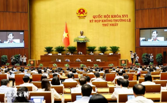 Thông cáo báo chí số 3, Kỳ họp không thường lệ thứ Nhất, Quốc hội khóa XVI