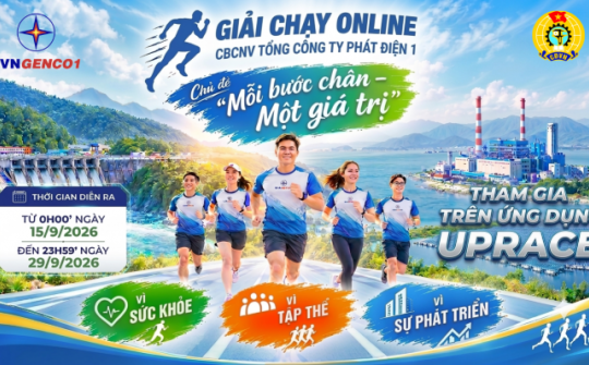 EVNGENCO1 phát động Giải chạy online CBCNVLĐ năm 2026