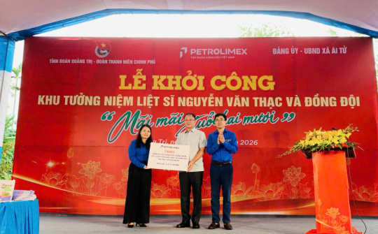 Petrolimex tài trợ 2,8 tỷ đồng xây dựng Khu tưởng niệm liệt sĩ Nguyễn Văn Thạc và đồng đội