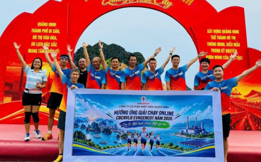Công ty cổ phần Nhiệt điện Quảng Ninh tích cực hưởng ứng Giải chạy online EVNGENCO1 năm 2026
