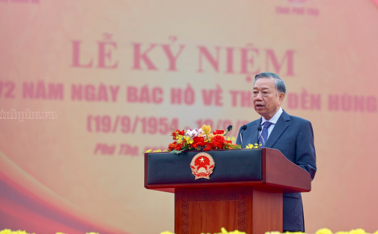 Phát biểu của Tổng Bí thư, Chủ tịch nước Tô Lâm tại Lễ kỷ niệm 72 năm Ngày Bác Hồ về thăm Đền Hùng