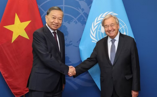 Tổng Bí thư, Chủ tịch nước Tô Lâm gặp Tổng Thư ký Liên Hợp Quốc António Guterres
