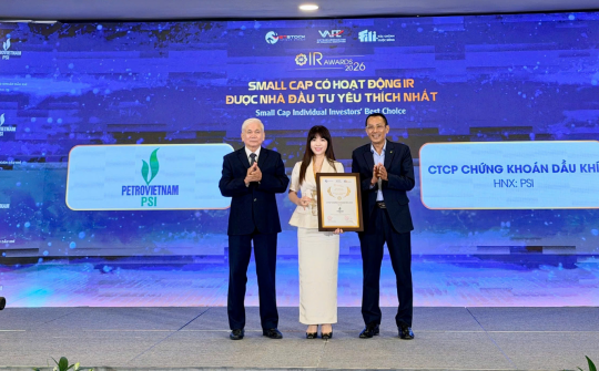 Chứng khoán PSI ghi dấu ấn mới tại IR Awards 2026, mở rộng nền tảng tăng trưởng