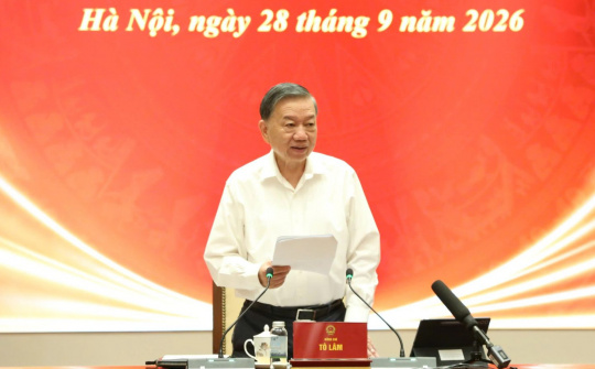 Tổng Bí thư, Chủ tịch nước Tô Lâm chủ trì Phiên họp tháng 9 Thường trực Ban Chỉ đạo Trung ương về hoàn thiện thể chế và thực thi pháp luật