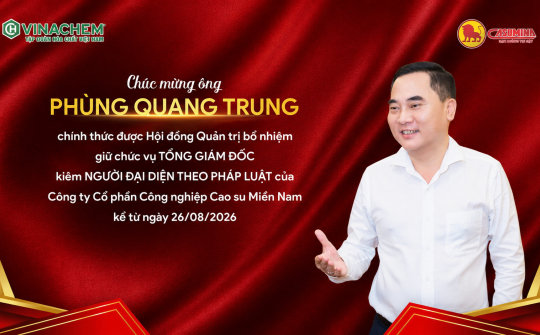 Ông Phùng Quang Trung được bổ nhiệm Tổng Giám đốc Casumina