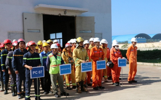 Nhà máy Nhiệt điện Vĩnh Tân 2: Diễn tập ứng phó sự cố kép tại Trạm khí Clo