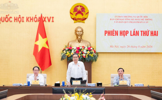 Chủ tịch Quốc hội Trần Thanh Mẫn chủ trì Phiên họp lần thứ hai Ban Chỉ đạo Tổng rà soát hệ thống văn bản quy phạm pháp luật