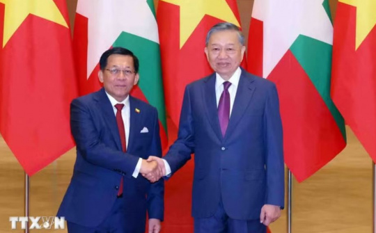 Tổng Bí thư, Chủ tịch nước Tô Lâm hội đàm với Tổng thống Myanmar