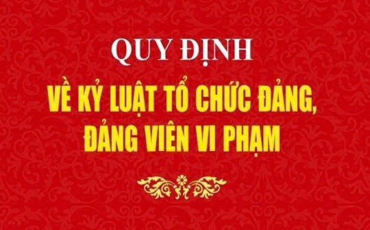 Bộ Chính trị ban hành Quy định về kỷ luật tổ chức đảng, đảng viên vi phạm