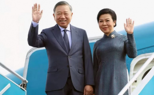 Tổng Bí thư, Chủ tịch nước Tô Lâm cùng Phu nhân lên đường thăm cấp Nhà nước tới Nga, thăm chính thức Pháp và dự Hội nghị Thượng đỉnh Không gian vũ trụ