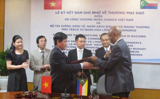 Việt Nam sẽ cung cấp cho Comoros 60.000 tấn gạo mỗi năm.