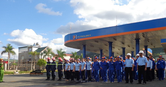 Diễn tập nâng cao năng lực thực hành chữa cháy