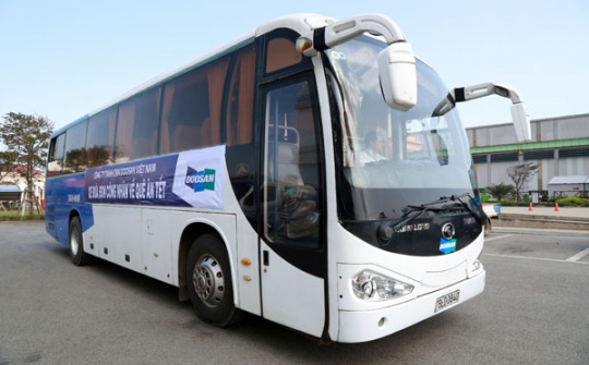 Doosan Vina: Đưa đón gần 400 công nhân viên về quê ăn Tết