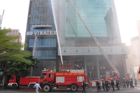 Vinatex diễn tập phương án chữa cháy và cứu nạn - cứu hộ