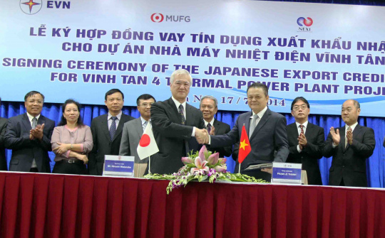 Ký kết Hợp đồng vay vốn Ngân hàng hợp tác Quốc tế Nhật Bản (JBIC) cho Dự án nhà máy nhiệt điện Vĩnh Tân 4