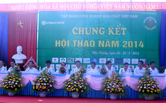 Khai mạc chung kết Hội thao CNVC-LĐ Tập đoàn CN Hóa chất VN năm 2014