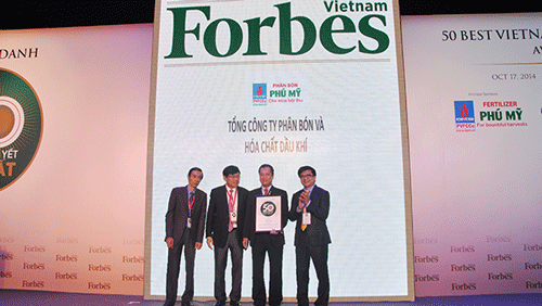 PVFCCo tiếp tục lọt vào “Top 50 công ty niêm yết tốt nhất” của Forbes Vietnam