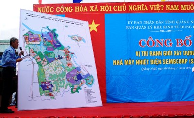 Công bố vị trí xây dựng Nhà máy nhiệt điện Dung Quất