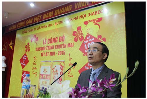 Habeco khuyến mại tiền mặt “khủng” cho sản phẩm bia Hà Nội lon Tết Ất Mùi 2015