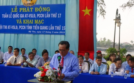 LĐLĐ Tiền Giang: Phát động tuần lễ quốc gia ATVSLĐ -PCCN