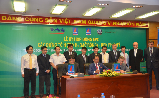 PVFCCo ký hợp đồng EPC xây dựng tổ hợp NH3 – Nhà máy NPK Phú Mỹ