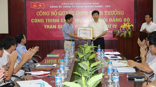 Than Quang Hanh hoàn thành công trình chào mừng Đại hội Đảng bộ Than Quảng Ninh lần thứ IV