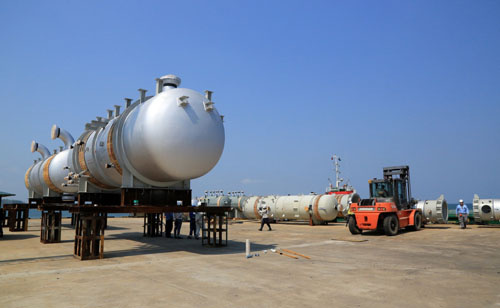 Hơn 5.438 tấn bồn áp lực công nghệ cao được sản xuất cho nhà máy Lọc hóa dầu Nghi Sơn