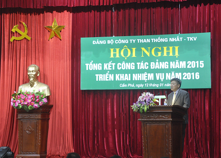 Công ty Than Thống Nhất: Hội nghị tổng kết công tác công đoàn năm 2015,  triển khai nhiệm vụ năm 2016