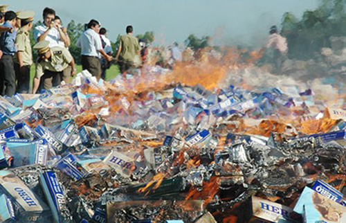 Thuốc lá lậu vẫn cần phải tiêu hủy