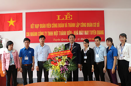 Công đoàn Dệt May Việt Nam thành lập công đoàn cơ sở thứ 124 