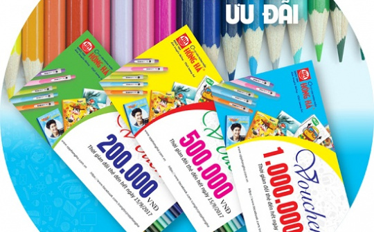 Văn Phòng phẩm Hồng Hà phát hành Voucher ưu đãi lên tới 30%