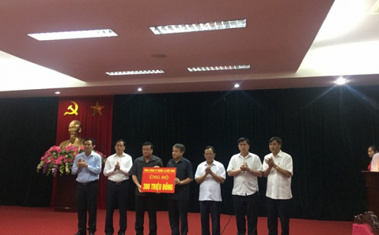 Vinataba quyên góp ủng hộ  đồng bào vùng lũ các tỉnh Tây Bắc