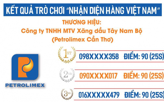 Kết thúc Trò chơi Nhận diện hàng Việt Nam năm 2017 của Công ty TNHH MTV Xăng dầu Tây Nam Bộ