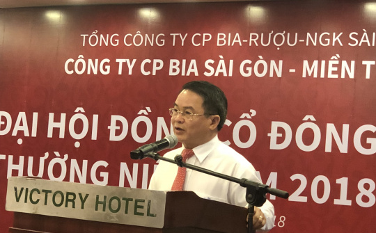 Công ty CP Bia Sài Gòn – Miền Trung chia 30% cổ tức năm 2017