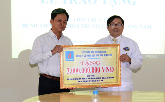 BSR tài trợ thiết bị y tế cho Bệnh viên Đa khoa Trung ương Quảng Nam