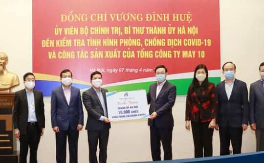 May 10 vừa có đơn đặt hàng khẩu trang y tế trị giá 52 triệu USD